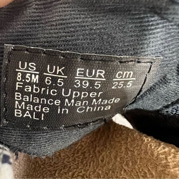 Dr. Scholl's Selma Wedge Sandals size 8.5 Navy/White Striped Fabric Cross Strap - Picture 7 of 7